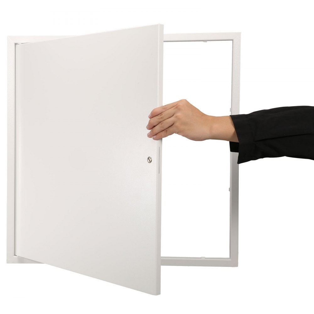VEVOR Access Panel for Drywall & Ceiling, 24 x 24 Inch Plumbing Access Panels, Reinforced Access Door, Heavy-Duty Steel Wall Hole Cover, Easy Install Removable Hinged Panel for Wiring & Cables, Silver 
