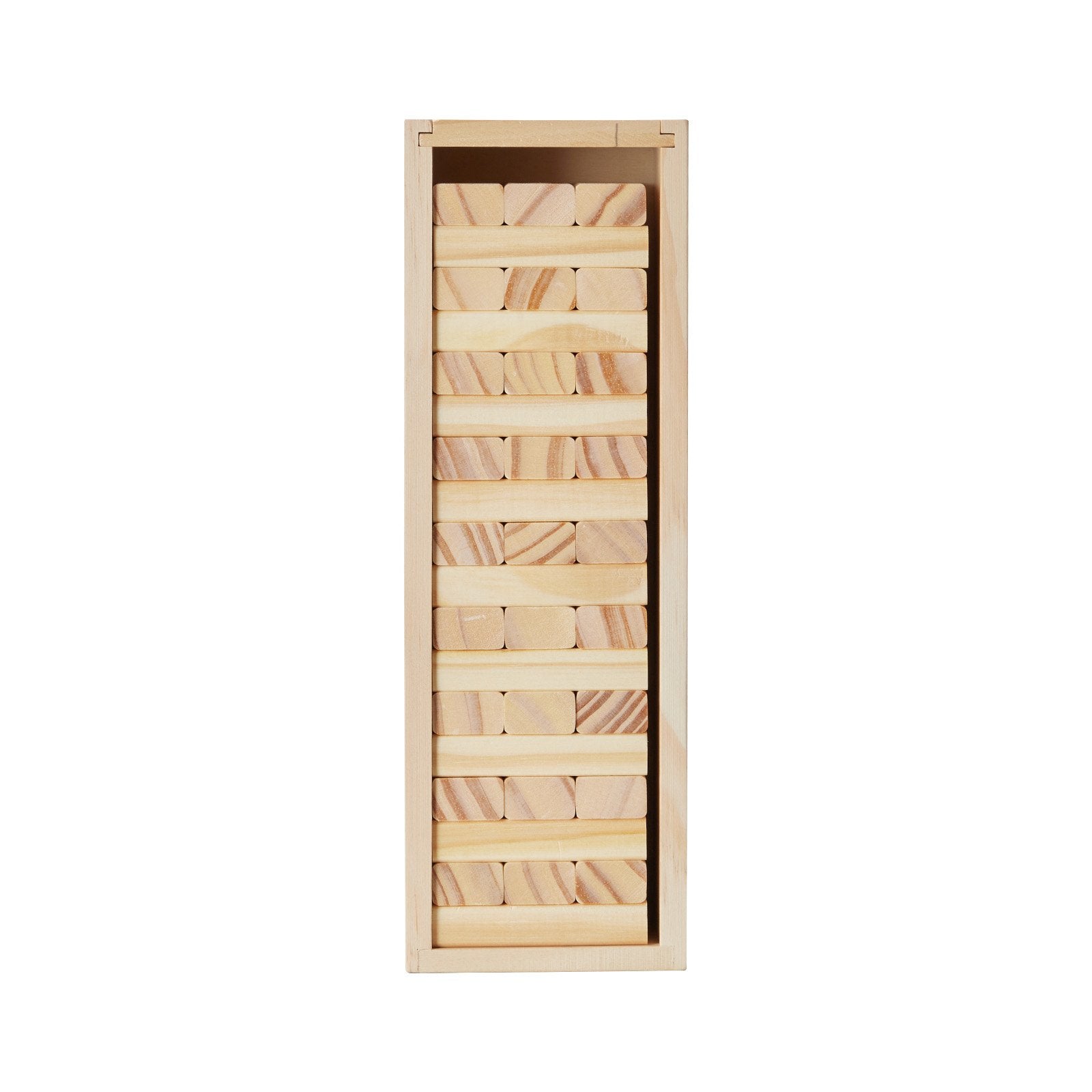 VEVOR Tumbling Timber Toy 54 Blocks Tumble Tower Blocks Game Pine Wood Crate 