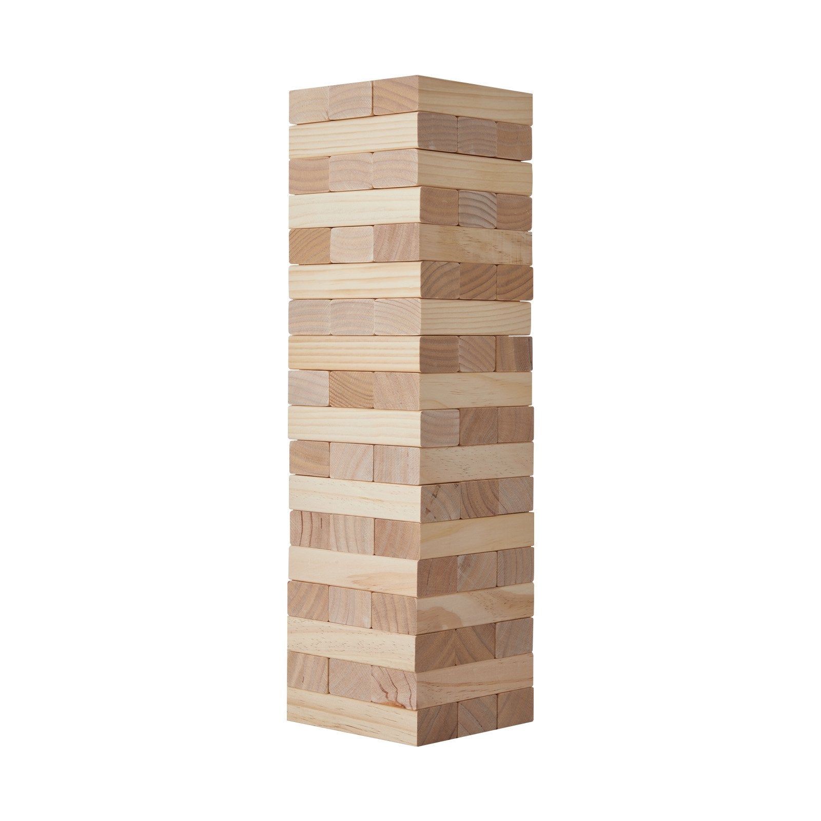 VEVOR Tumbling Timber Toy 54 Blocks Medium Tumble Tower Block Game Pine Wood Bag 