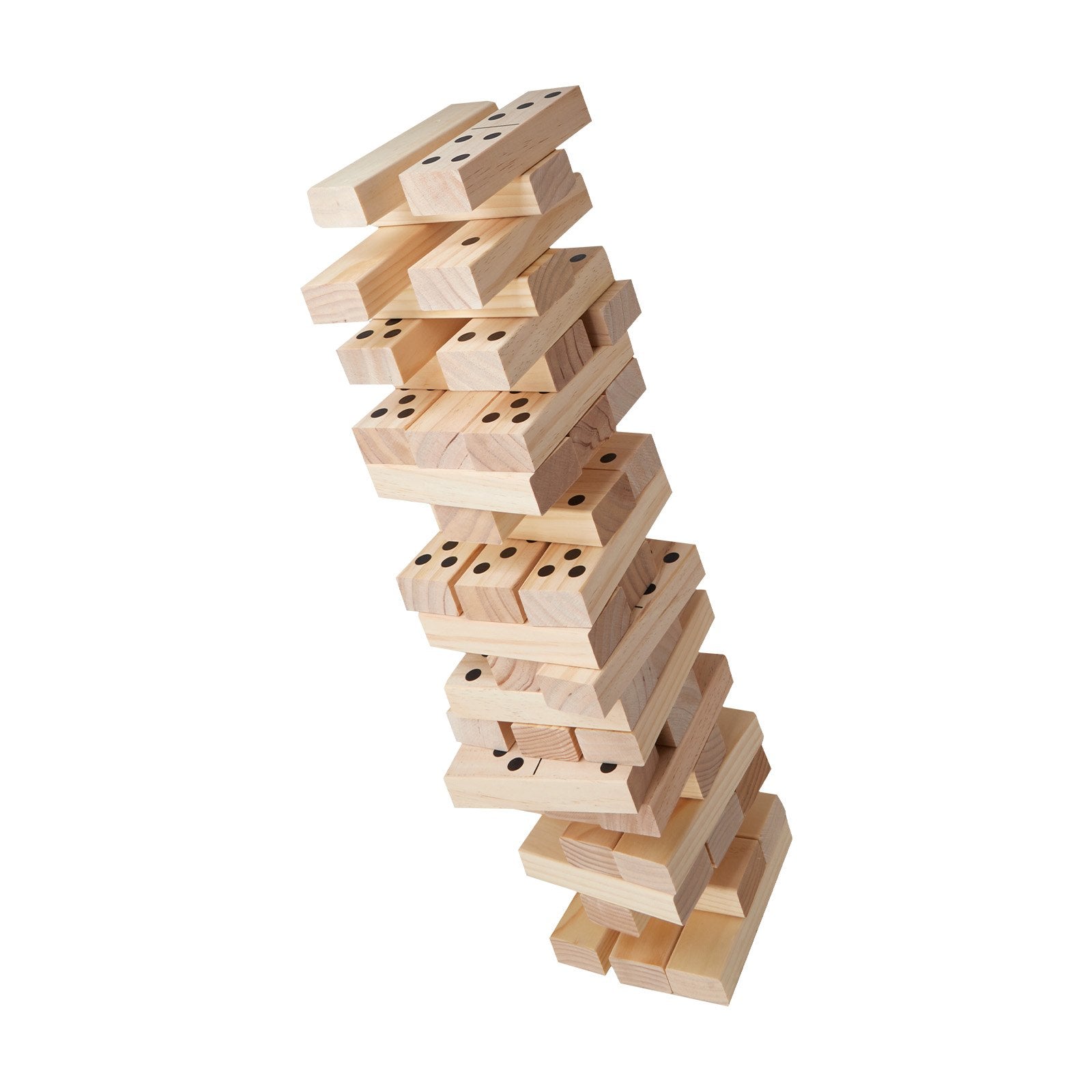 VEVOR Tumbling Timber Toy 54 Blocks Medium Tumble Tower Block Game Pine Wood Bag 