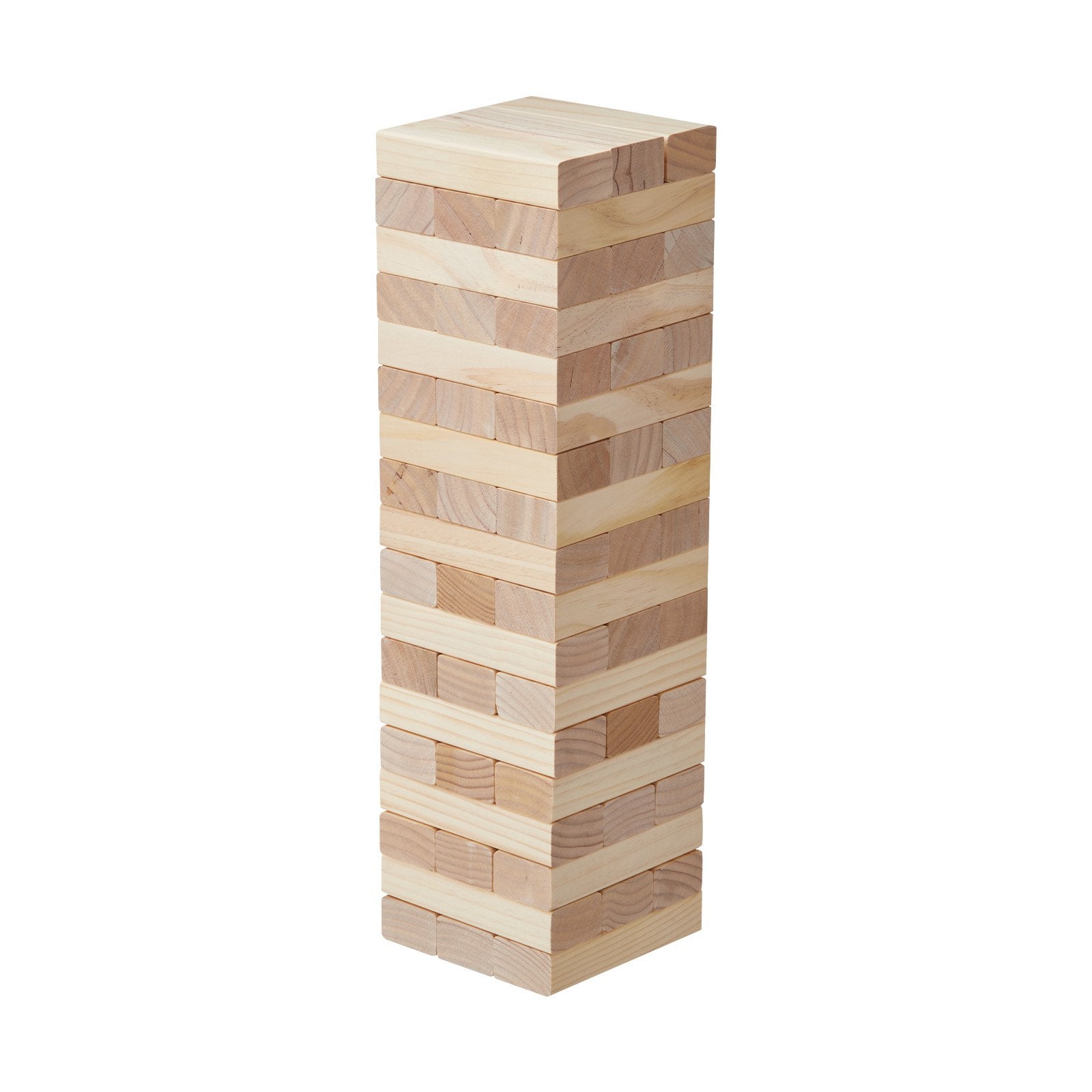 VEVOR Tumbling Timber Toy 54 Blocks Medium Tumble Tower Block Game Pine Wood Bag 
