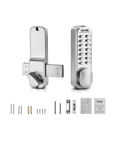 VEVOR Mechanical Keyless Entry Door Lock 14 Key Mechanical Door Lock Single-Side 