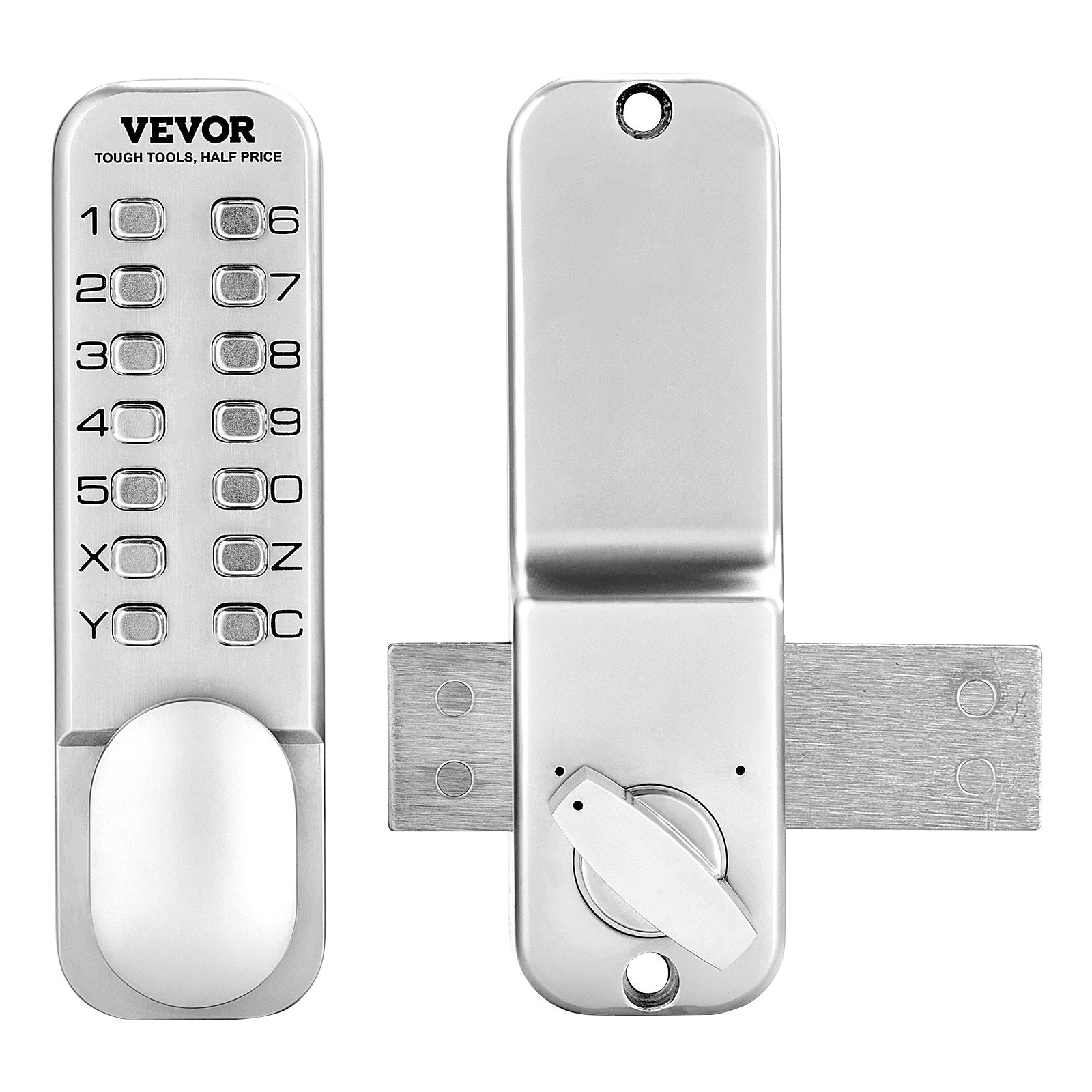 VEVOR Mechanical Keyless Entry Door Lock 14 Key Mechanical Door Lock Single-Side 