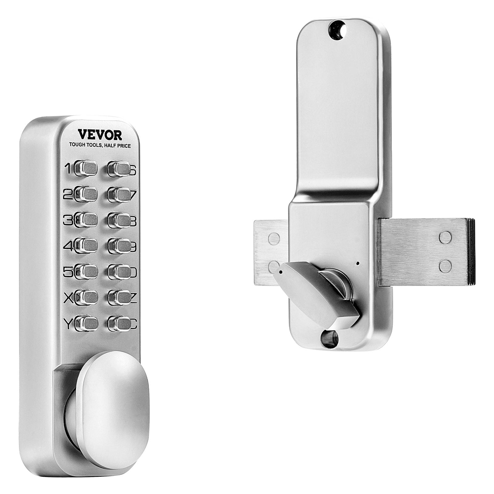 VEVOR Mechanical Keyless Entry Door Lock 14 Key Mechanical Door Lock Single-Side 