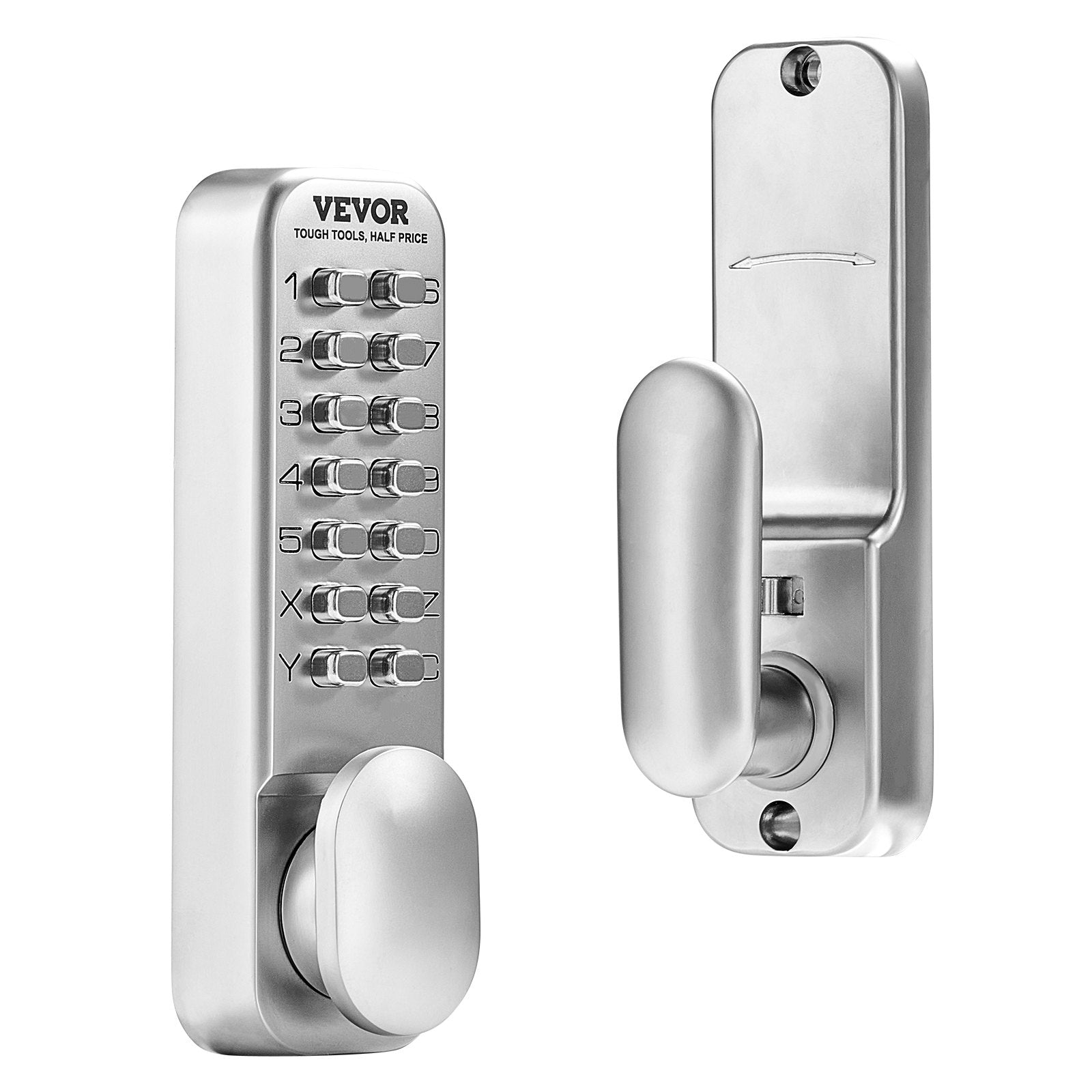 VEVOR Mechanical Keyless Entry Door Lock 14 Key Mechanical Keypad Door Knob Home 