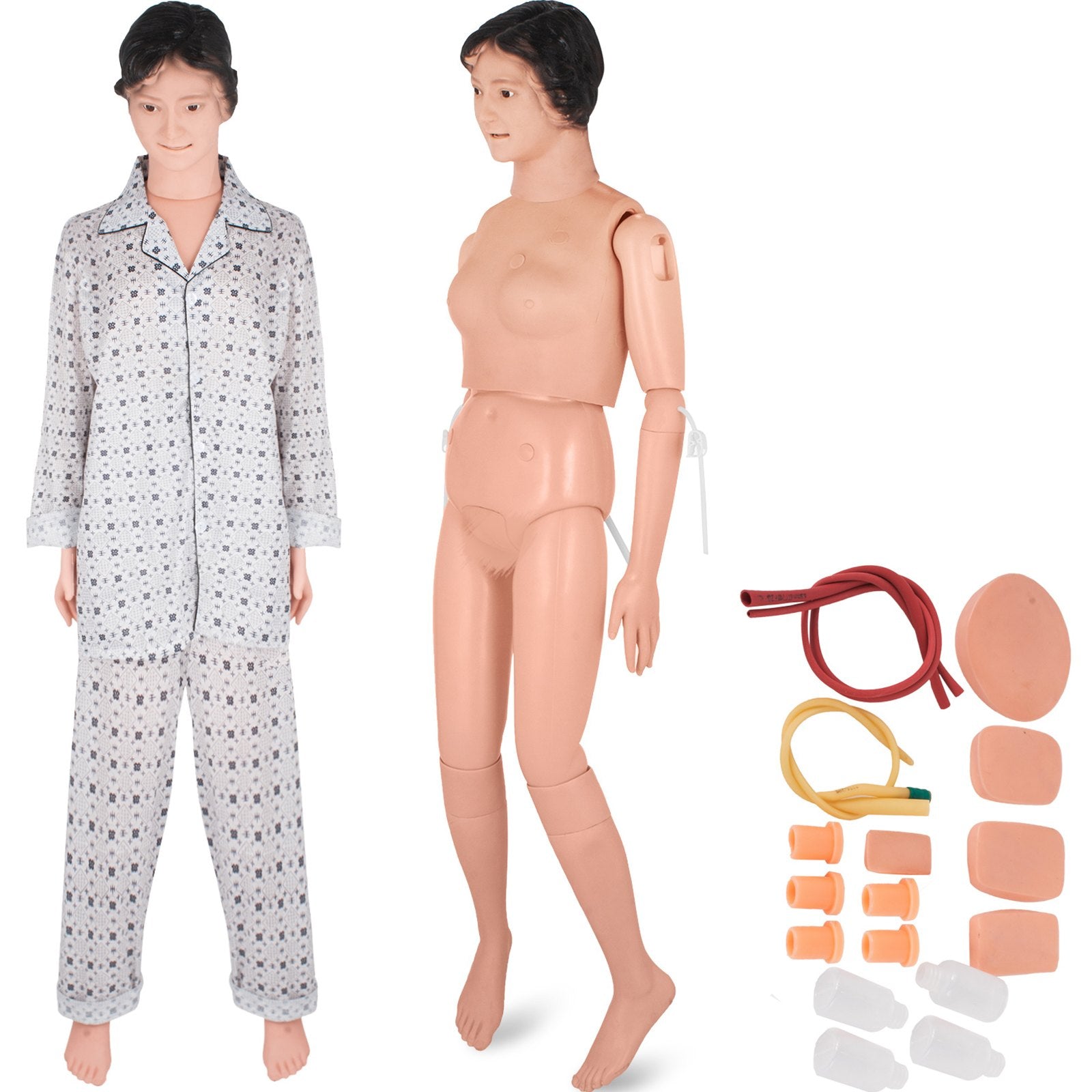 VEVOR Manikin for The Cure of The Patient Didactic Material in PVC Medical Training Teaching Manikin Model Woman for Teaching at School of Nursing Medicine 