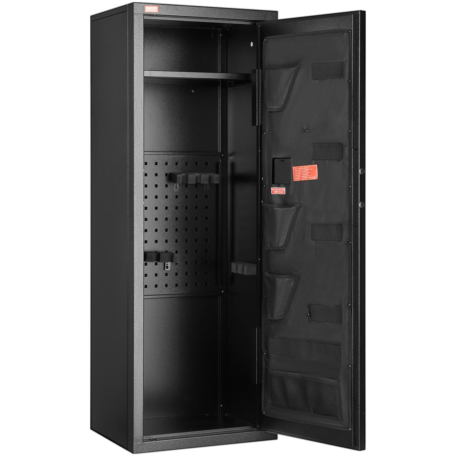 VEVOR 8-10 Rifles Gun Safe, Rifle Safe with Lock & Digital Keypad, Quick Access Tall Gun Storage Cabinet with Removable Shelf, Rifle Cabinet for Home Rifle and Shotguns 