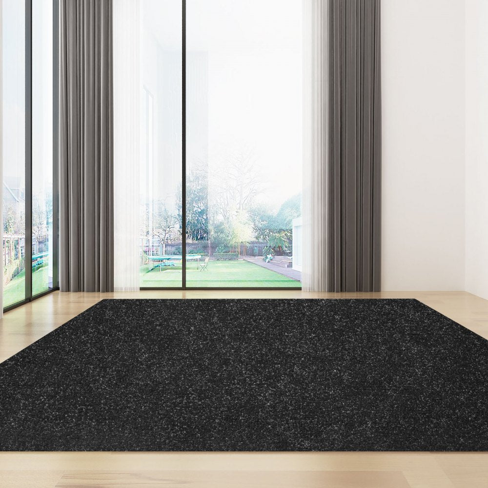 VEVOR Boat Carpet, 6 ft x 23 ft Marine Carpet for Boats, Waterproof Black Indoor Outdoor Carpet with Marine Backing Anti-Slide Marine Grade Boat Carpet Cuttable Easy to Clean Patio Rugs Deck Rug 