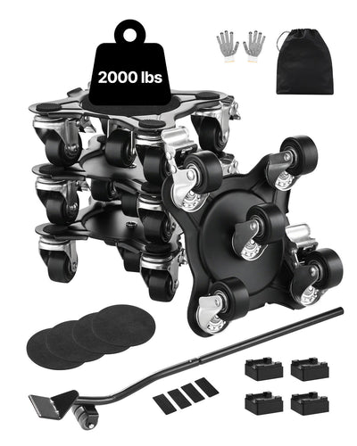 VEVOR Furniture Dolly Heavy Duty Furniture Mover with 5 Wheels 1200 lbs Capacity 