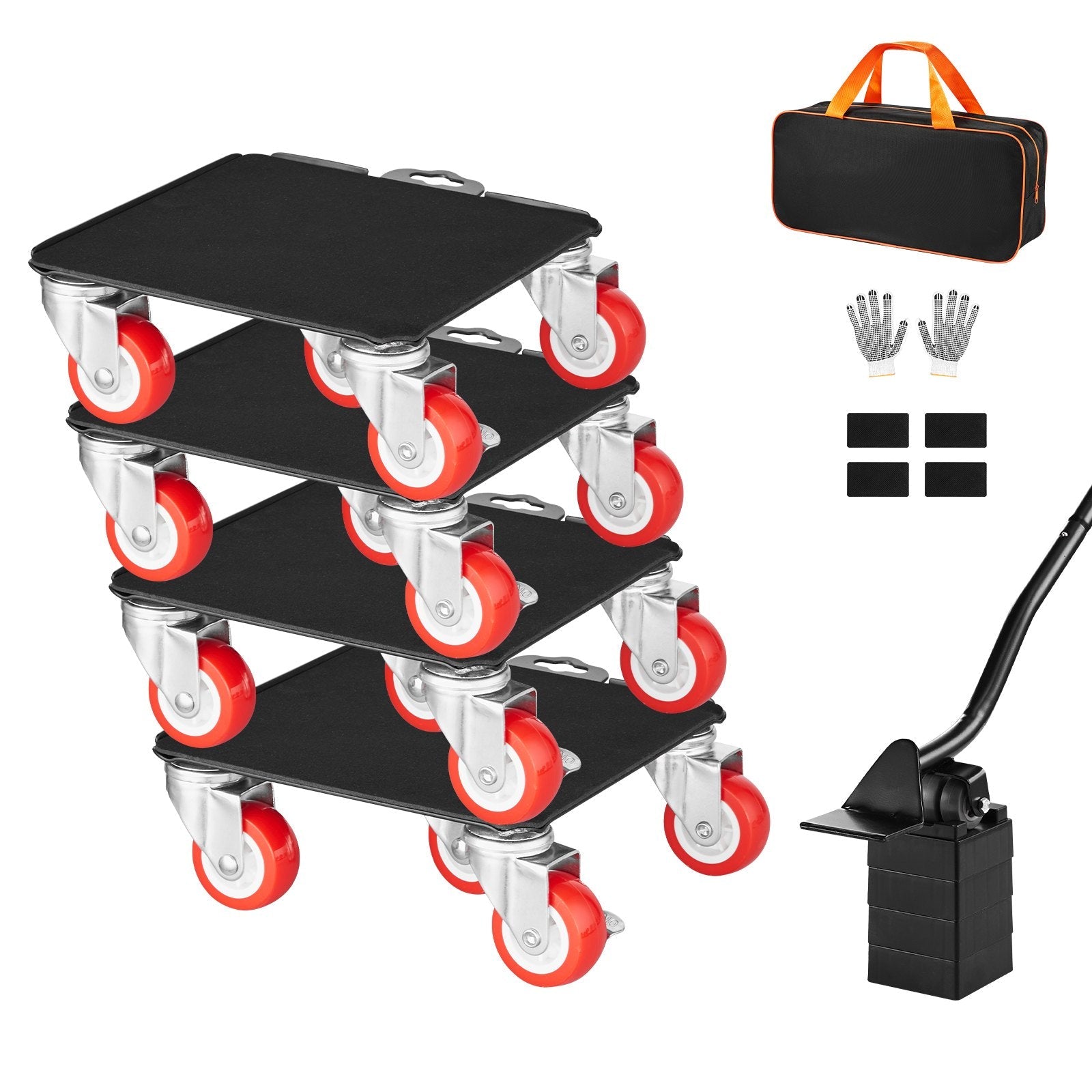 VEVOR Furniture Dolly Heavy Duty Furniture Mover with 5 Wheels 3474 lbs Capacity 