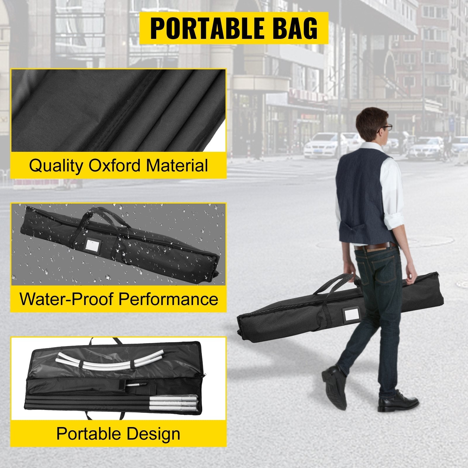 VEVOR Advertising Flag Pole, 2 x Feather Flag Bundles with Ground Spike, 16 ft Windless Flag Pole Sets with Ground Mounting Stake, 6pcs Swooper Flag Pole Kit, Sign Flag for Businesses Storefronts 