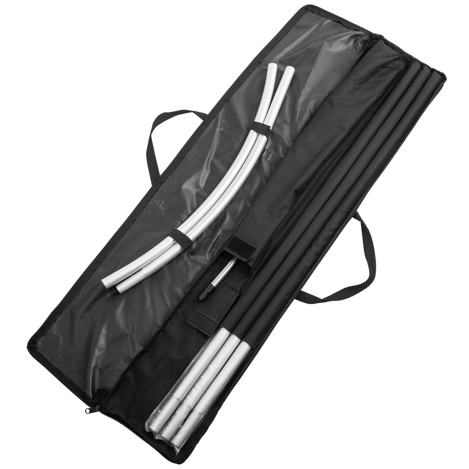 VEVOR Advertising Flag Pole, 2 x Feather Flag Bundles with Ground Spike, 16 ft Windless Flag Pole Sets with Ground Mounting Stake, 6pcs Swooper Flag Pole Kit, Sign Flag for Businesses Storefronts 