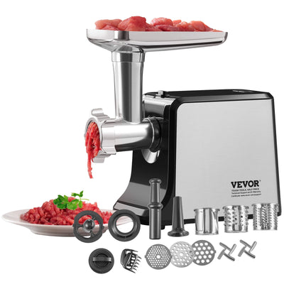 VEVOR Electric Meat Grinder 3 Lbs/Min Sausage Stuffer Maker for Home Kitchen 