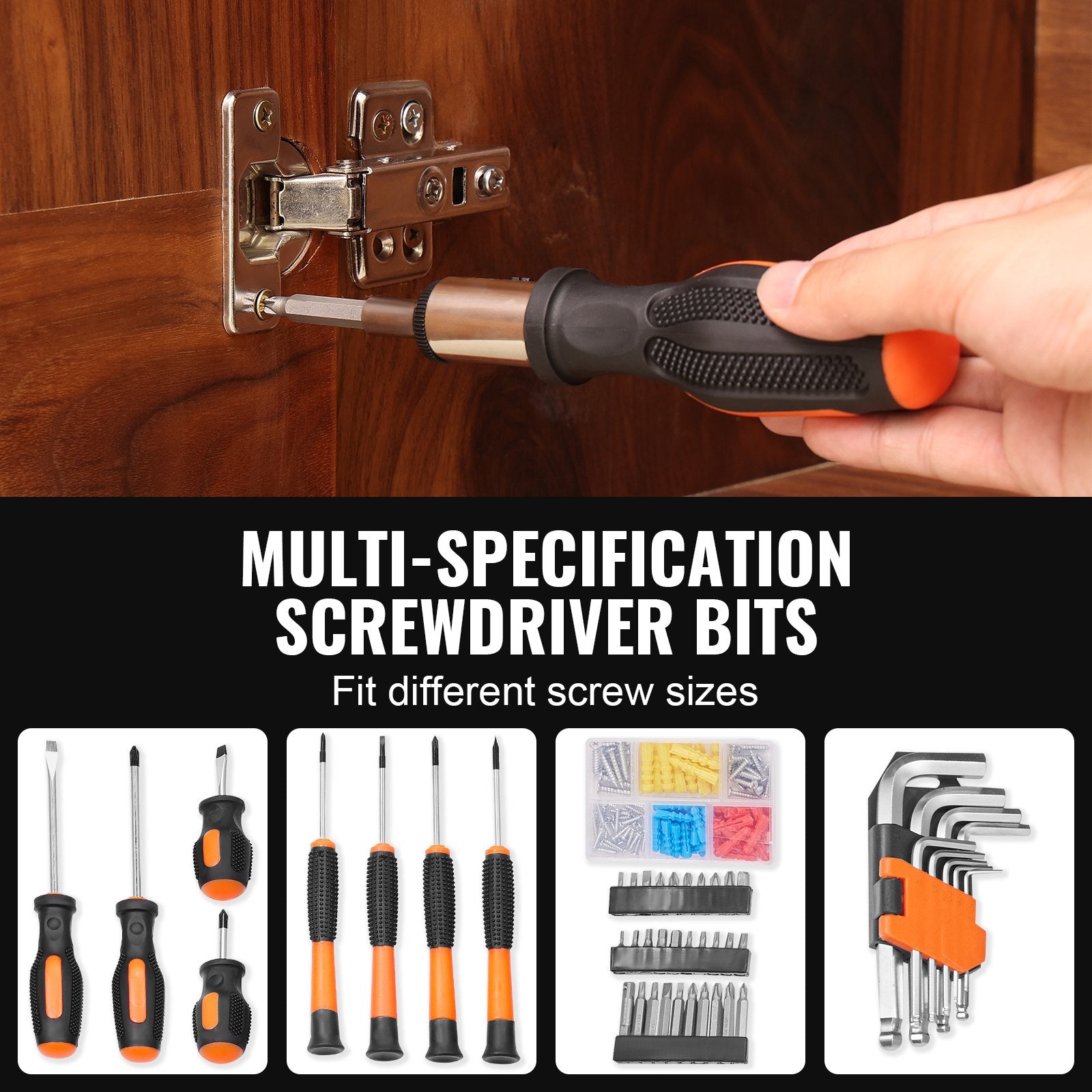 VEVOR Tool Kit, 216 Piece General Household Hand Tool Set, Home Repairing Tool Kit with Portable Tool Storage Case, High-Quality Steel, for Home Maintenance, DIY Projects, and Automotive Repair 