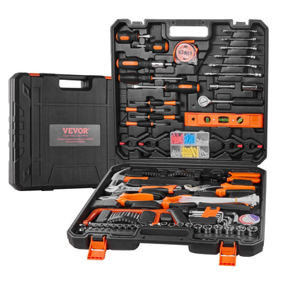 VEVOR Tool Kit, 216 Piece General Household Hand Tool Set, Home Repairing Tool Kit with Portable Tool Storage Case, High-Quality Steel, for Home Maintenance, DIY Projects, and Automotive Repair 