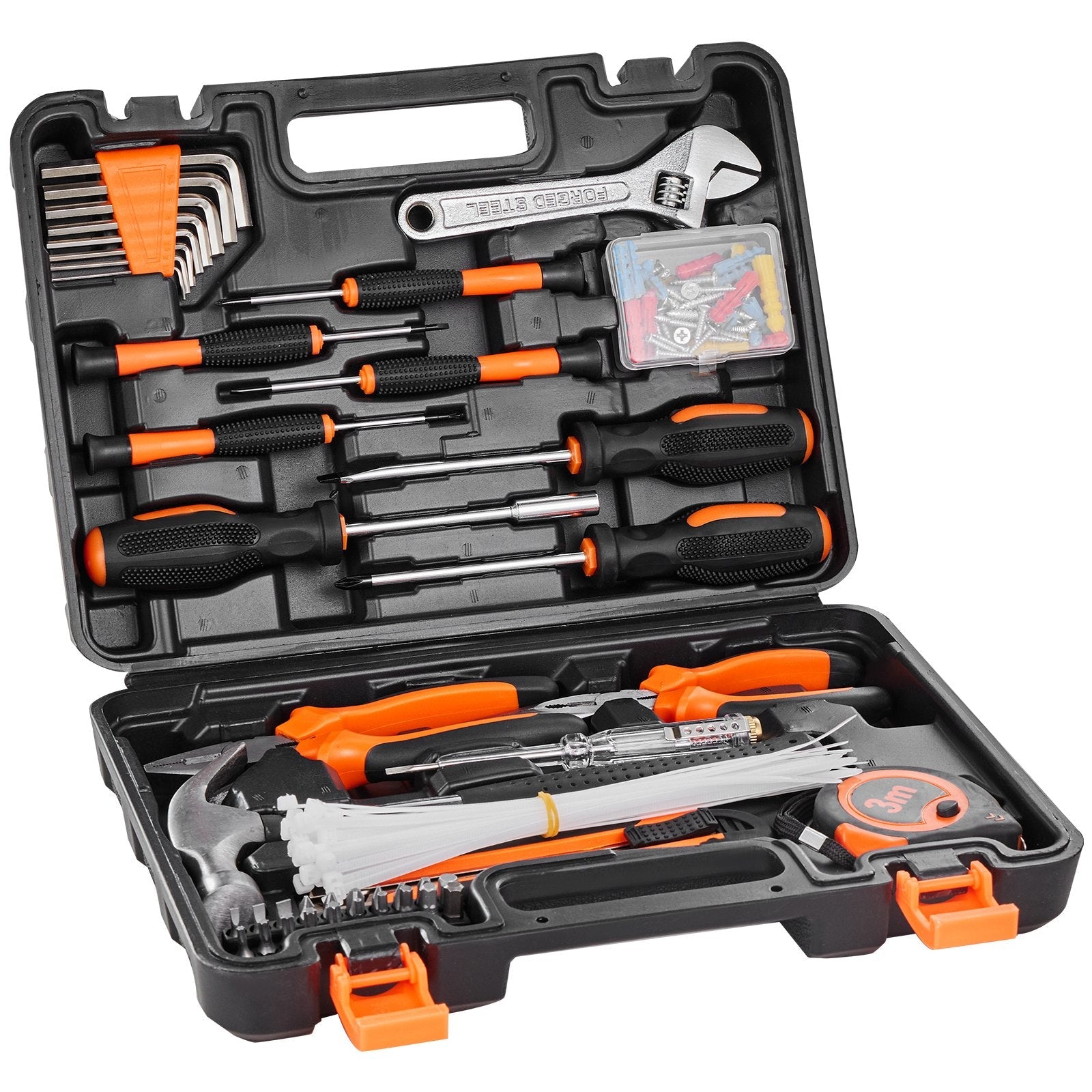 VEVOR Tool Kit, 216 Piece General Household Hand Tool Set, Home Repairing Tool Kit with Portable Tool Storage Case, High-Quality Steel, for Home Maintenance, DIY Projects, and Automotive Repair 