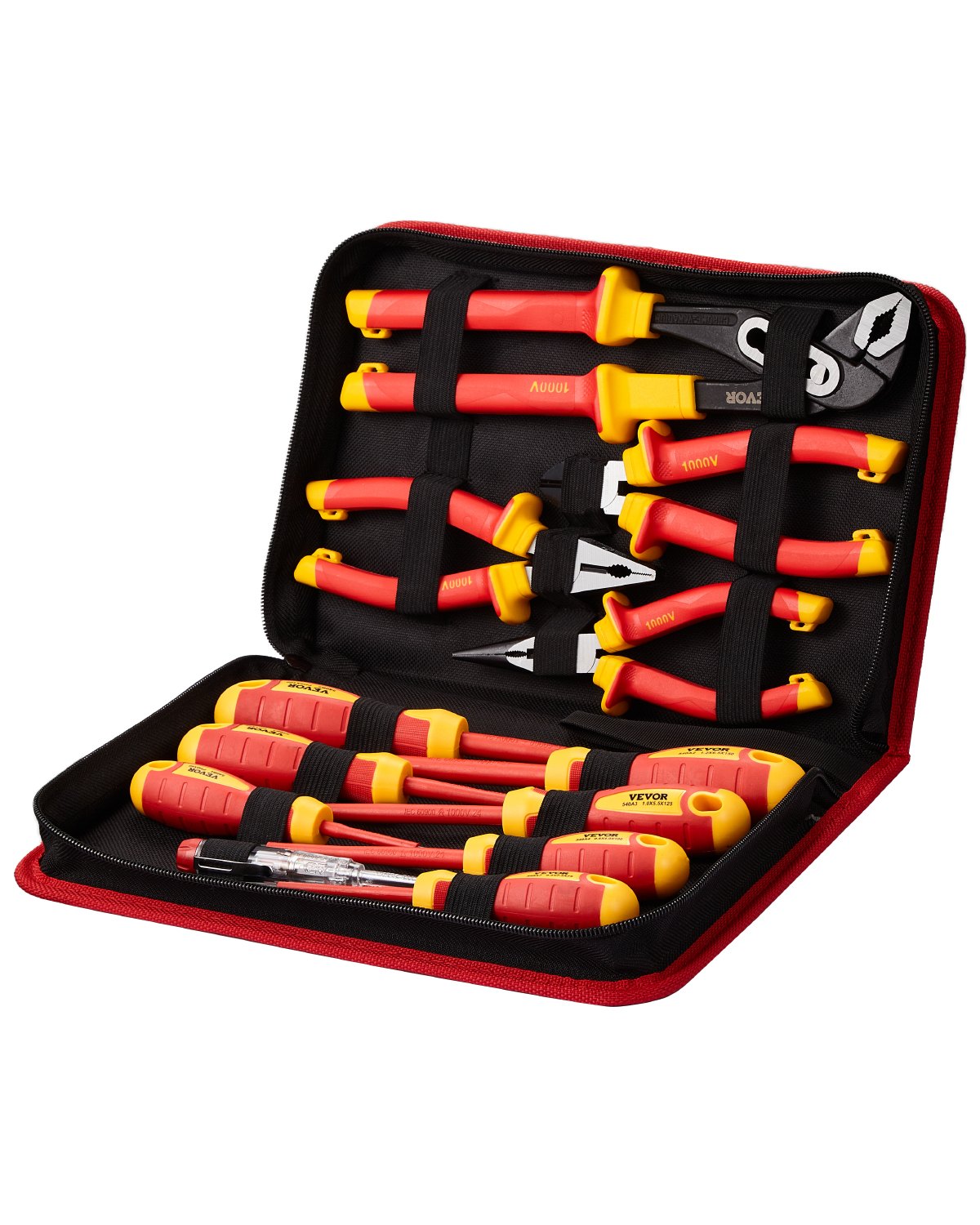 VEVOR Insulated Screwdriver Set 12-Piece Insulated Tool Set for Electricians 