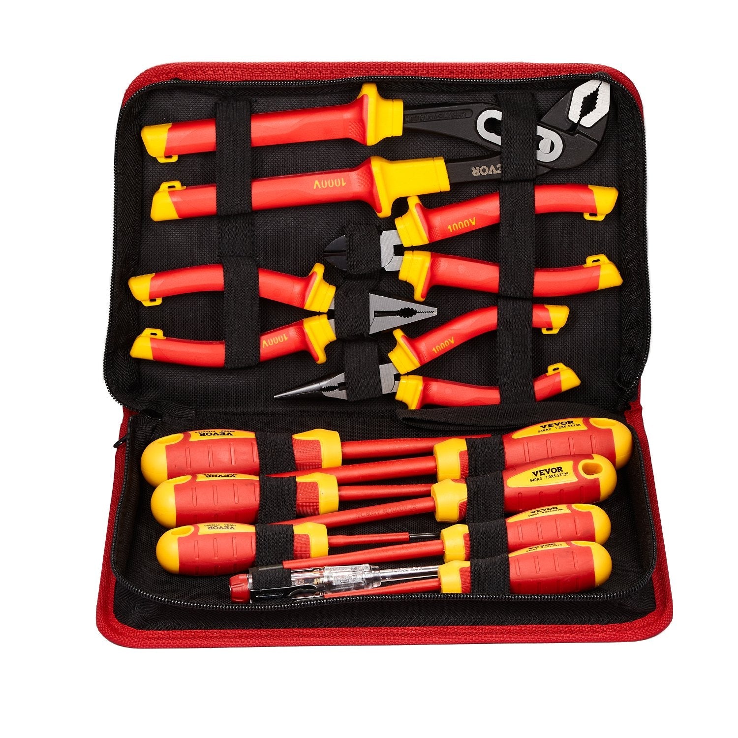 VEVOR Insulated Screwdriver Set 12-Piece Insulated Tool Set for Electricians 
