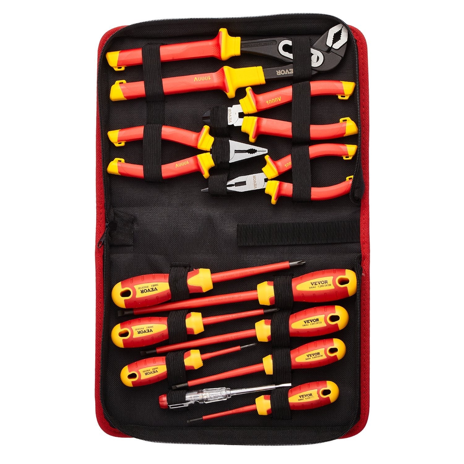 VEVOR Insulated Screwdriver Set 12-Piece Insulated Tool Set for Electricians 