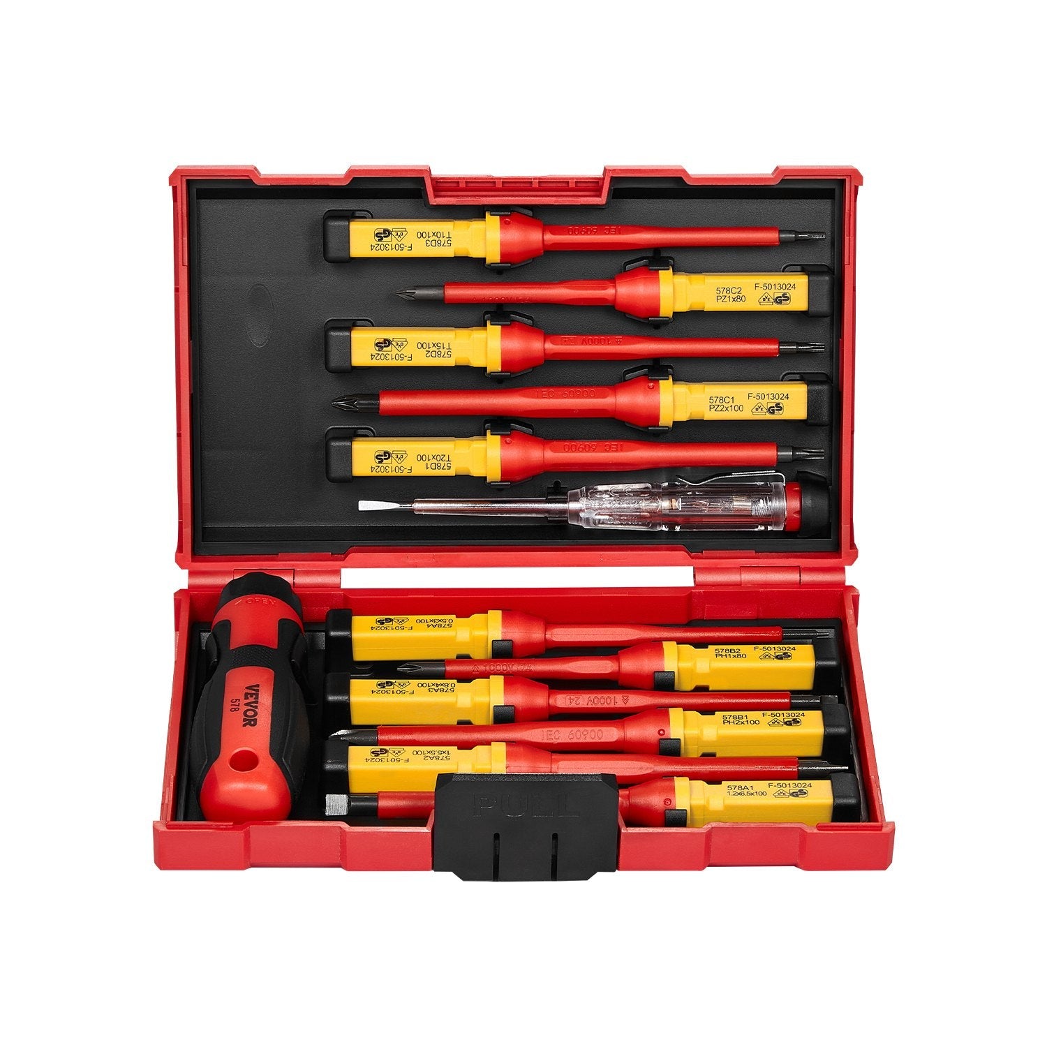 VEVOR Insulated Screwdriver Set 13-Piece Insulated Tool Set for Electricians 