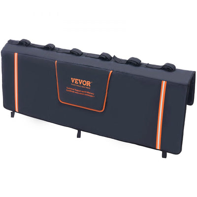 VEVOR Tailgate Bike Pad, 62" Truck Tailgate Pad Carry 6 Mountain Bikes, Tailgate Protection Pad with Reflective Strips and Tool Pockets, Tailgate Pad with Camera Opening for Pickup Trucks 