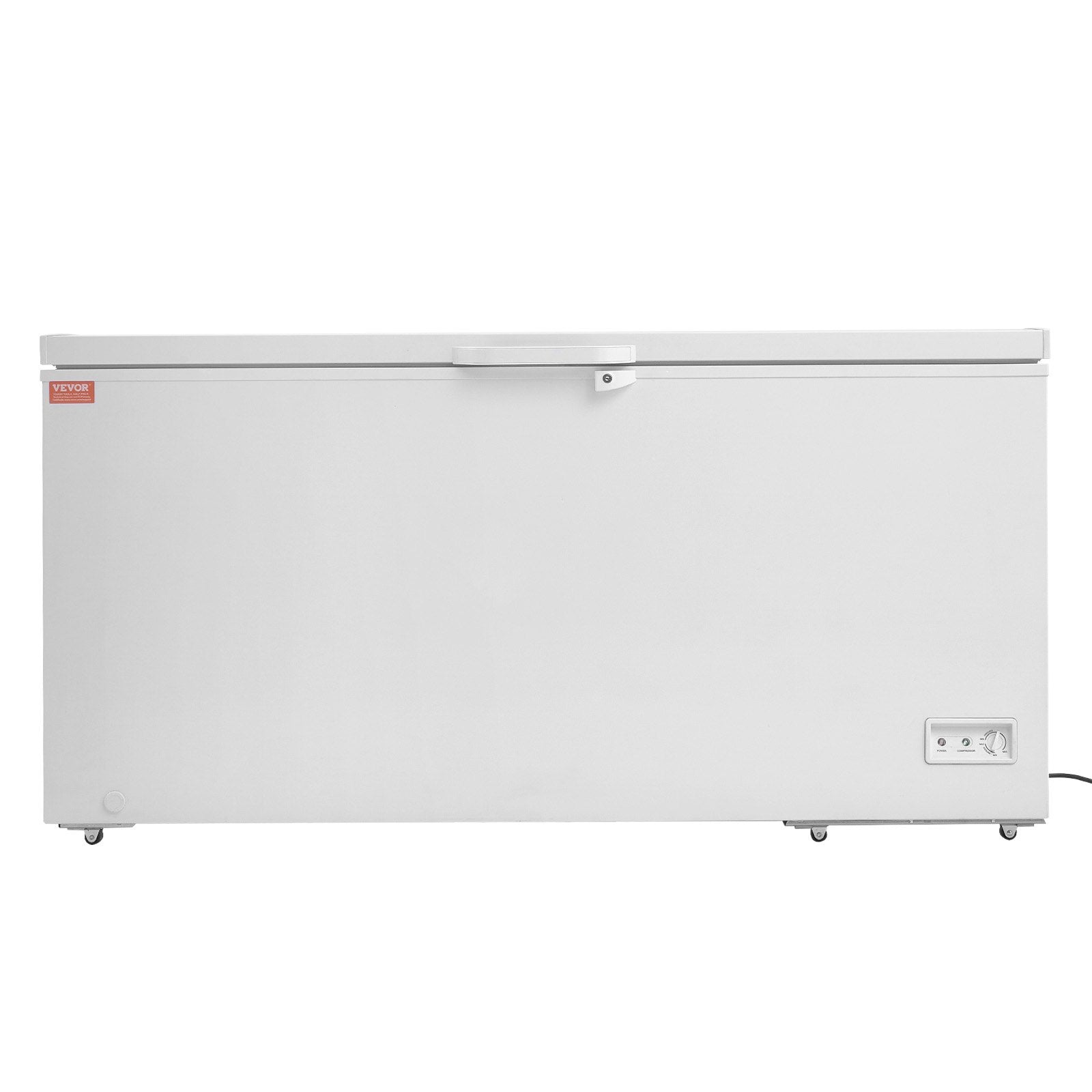 VEVOR Chest Freezer, 17.2 cu.ft / 488 L Large Deep Freezer & 4 Removable Baskets, Freestanding Top Open Door Commercial Chest Freezers with Locking Lid, 7-Level Adjustable Temp, LED Lighting, 6 Wheels 