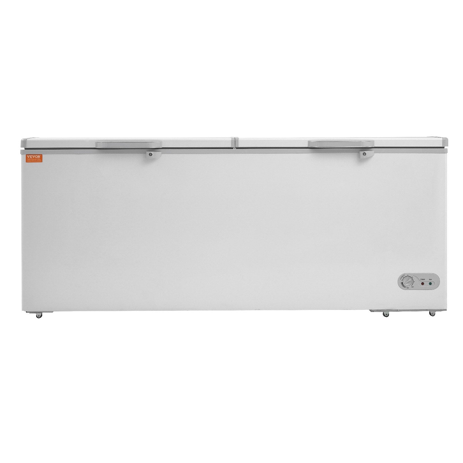 VEVOR Chest Freezer, 19.8 cu.ft / 561 L Large Deep Freezer with Split Top Double Locking Lids, Freestanding Commercial Chest Freezer & 4 Removable Baskets, 7-Level Adjustable Temp, LED Light, 6 Wheels 
