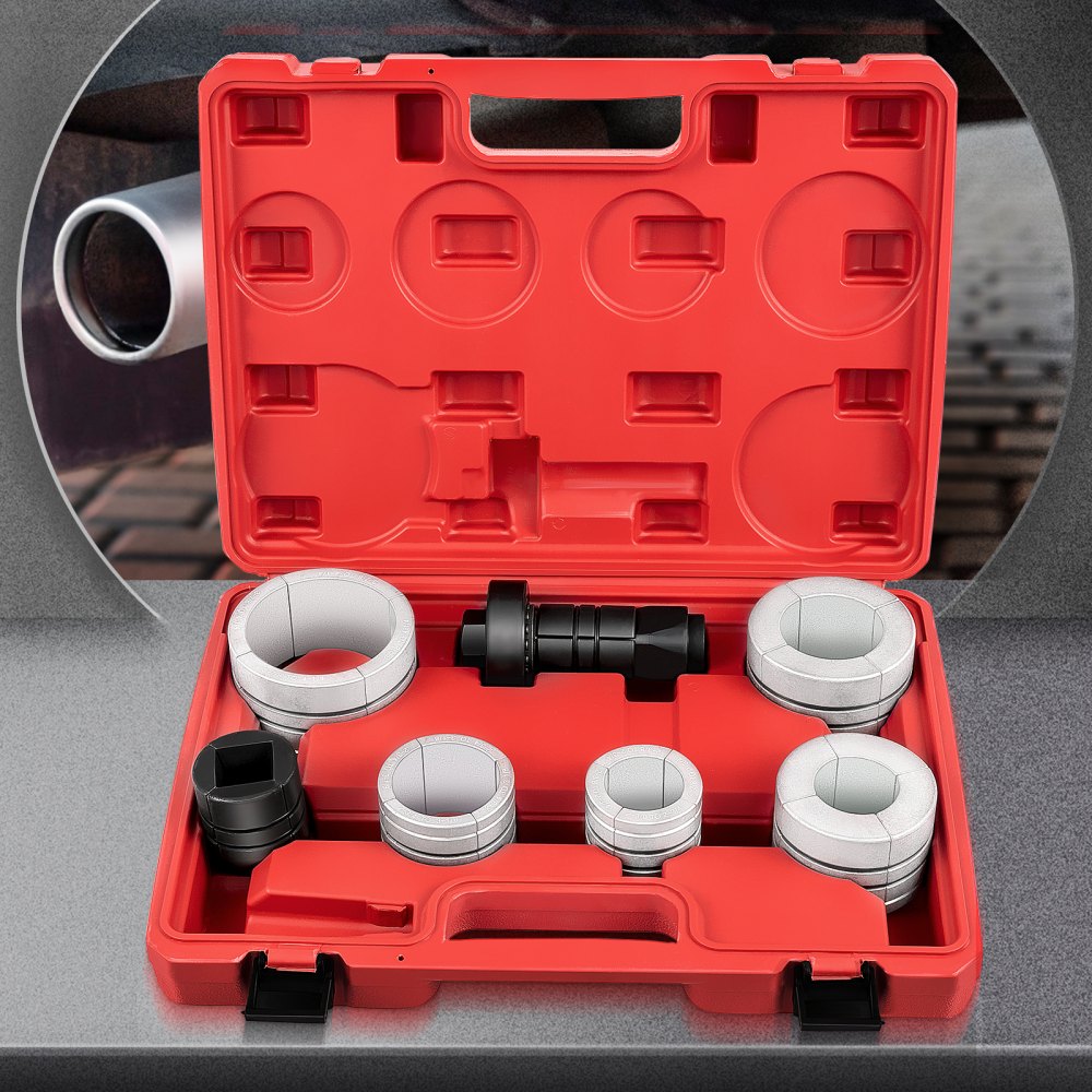 VEVOR Pipe Stretcher Kit, Exhaust Pipe Stretcher Kit 1-5/8\" to 4-1/4\", Exhaust Pipe Expander Kit for Tail Pipe Tube, Exhaust Pipe Expander Tool w/Storing Case, 7 Pcs Pipe Expander, Exhaust Stretcher 