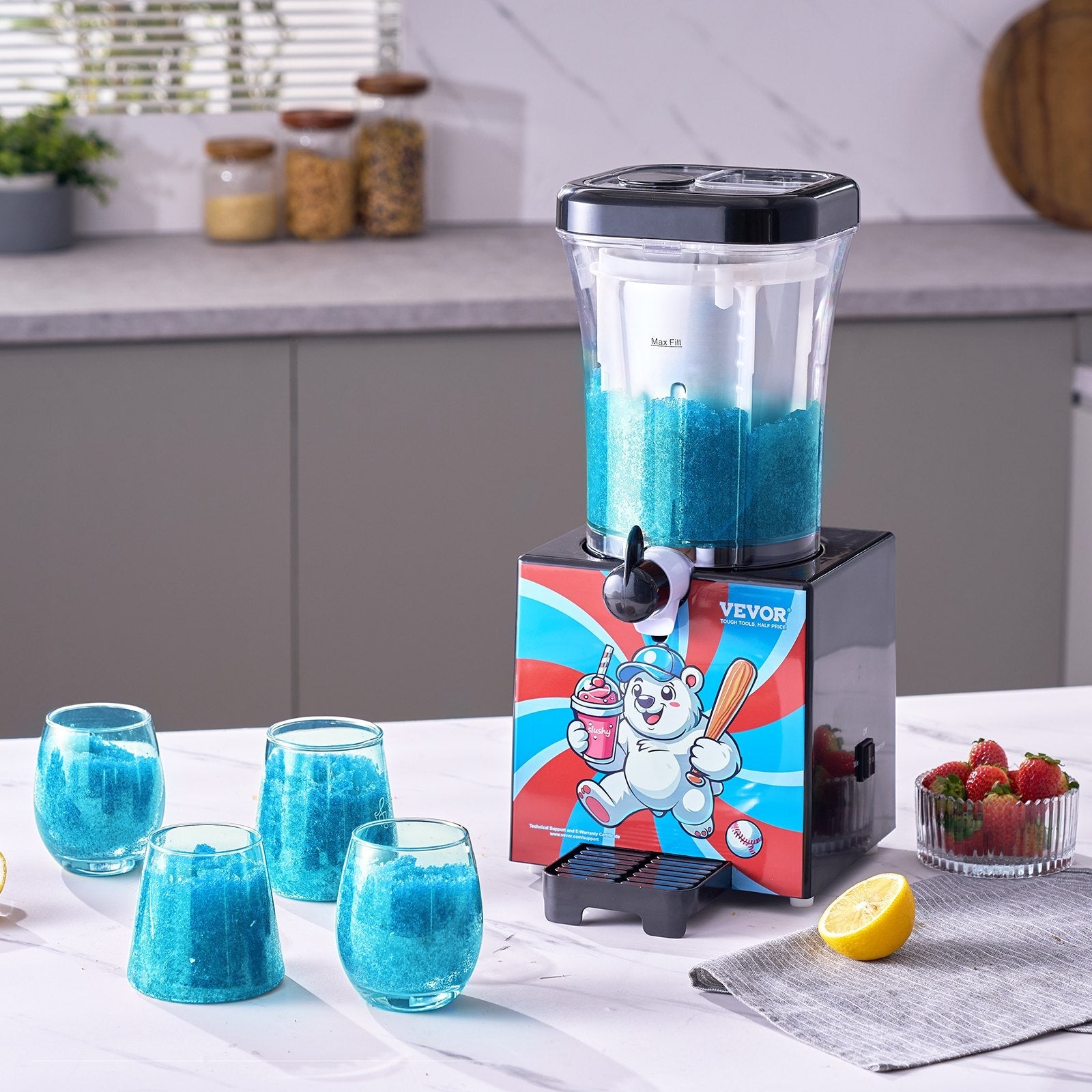 VEVOR Slushy Machine for Home Margarita Slush Maker 34oz Frozen Drink Machine 
