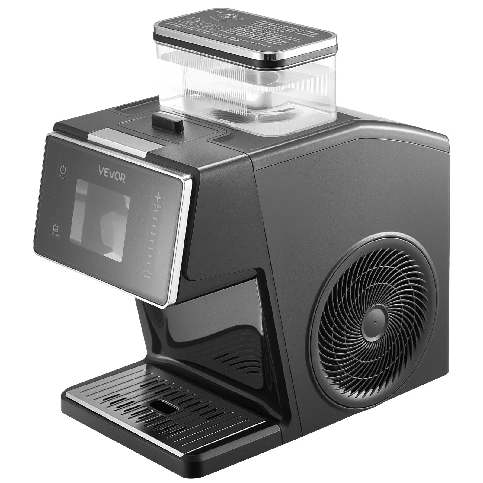 VEVOR Snowflake Ice Machine, 44LBS/24H Snowflake Ice Maker, Ice-Shaver Machine with Stainless Steel Blade, Electric Snow Cone Maker with 0.2 Gal Tank, 60S Fast Pre-Cooling, for Home & Small Gatherings 