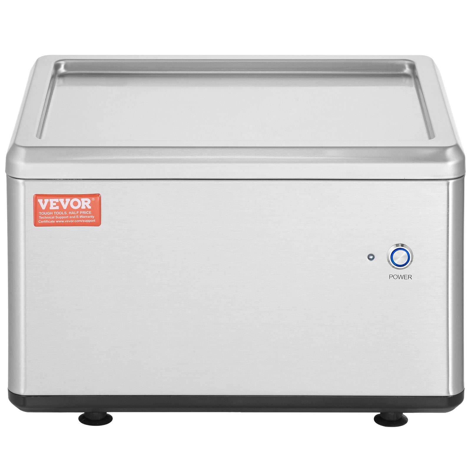 VEVOR Fried Ice Cream Roll Machine, 12.6" x 8.5" Stir-Fried Ice Cream Pan, Stainless Steel Rolled Ice Cream Maker with Compressor and 2 Scrapers, for Making Ice Cream, Frozen Yogurt, Ice Cream Rolls 