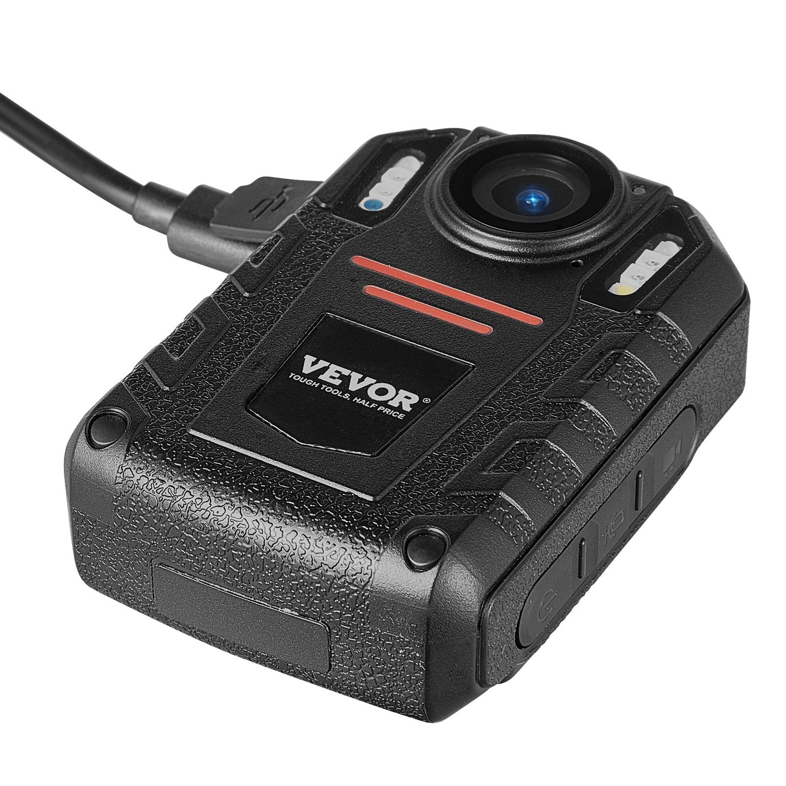 VEVOR 1440P HD Police Body Camera, 64GB Body Cam with Audio Video Recording Picture, Built-in 2850 mAh Battery, 2.0" LCD, Infrared Night Vision, Waterproof Personal Body Cam for Law Enforcement 