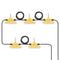 VEVOR 50FT Construction String Work Lights 75W 7500LM Connectable Waterproof