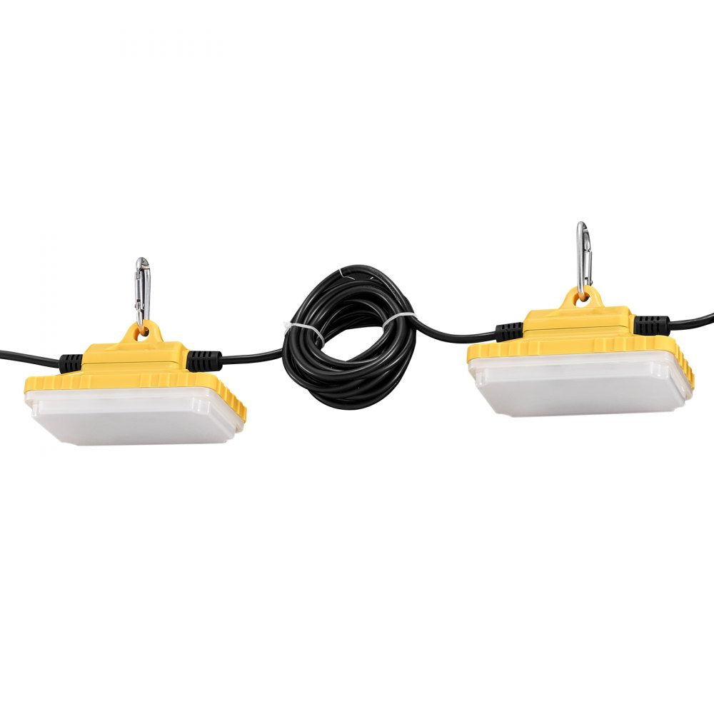 VEVOR 50FT Construction String Work Lights 75W 7500LM Connectable Waterproof 