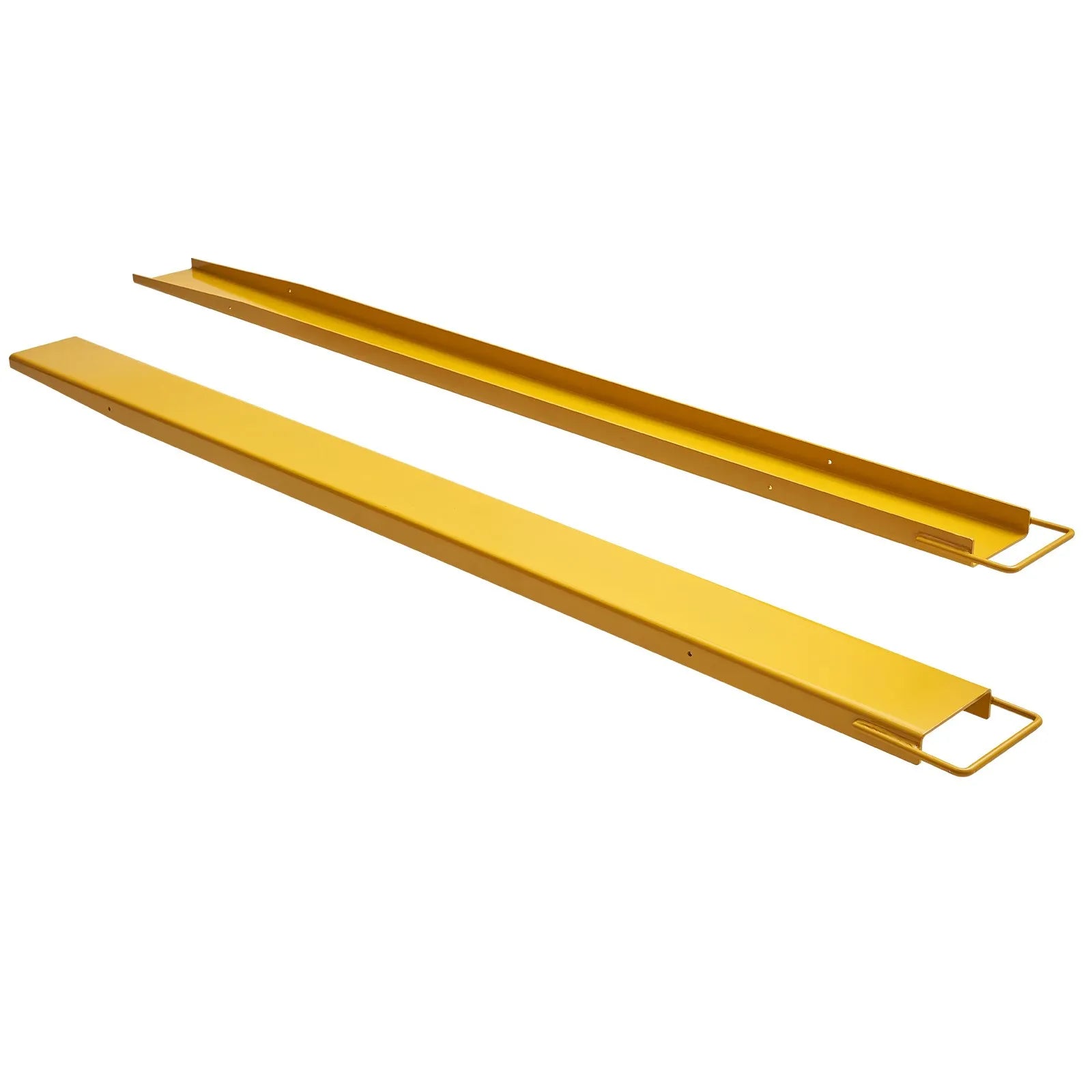 VEVOR Pallet Fork Extensions, 96" Length 6.5" Width, Heavy Duty Carbon Steel Fork Extensions for Forklifts, 1 Pair Forklift Extensions, Industrial Forklift Fork Attachments for Forklift Truck, Yellow
