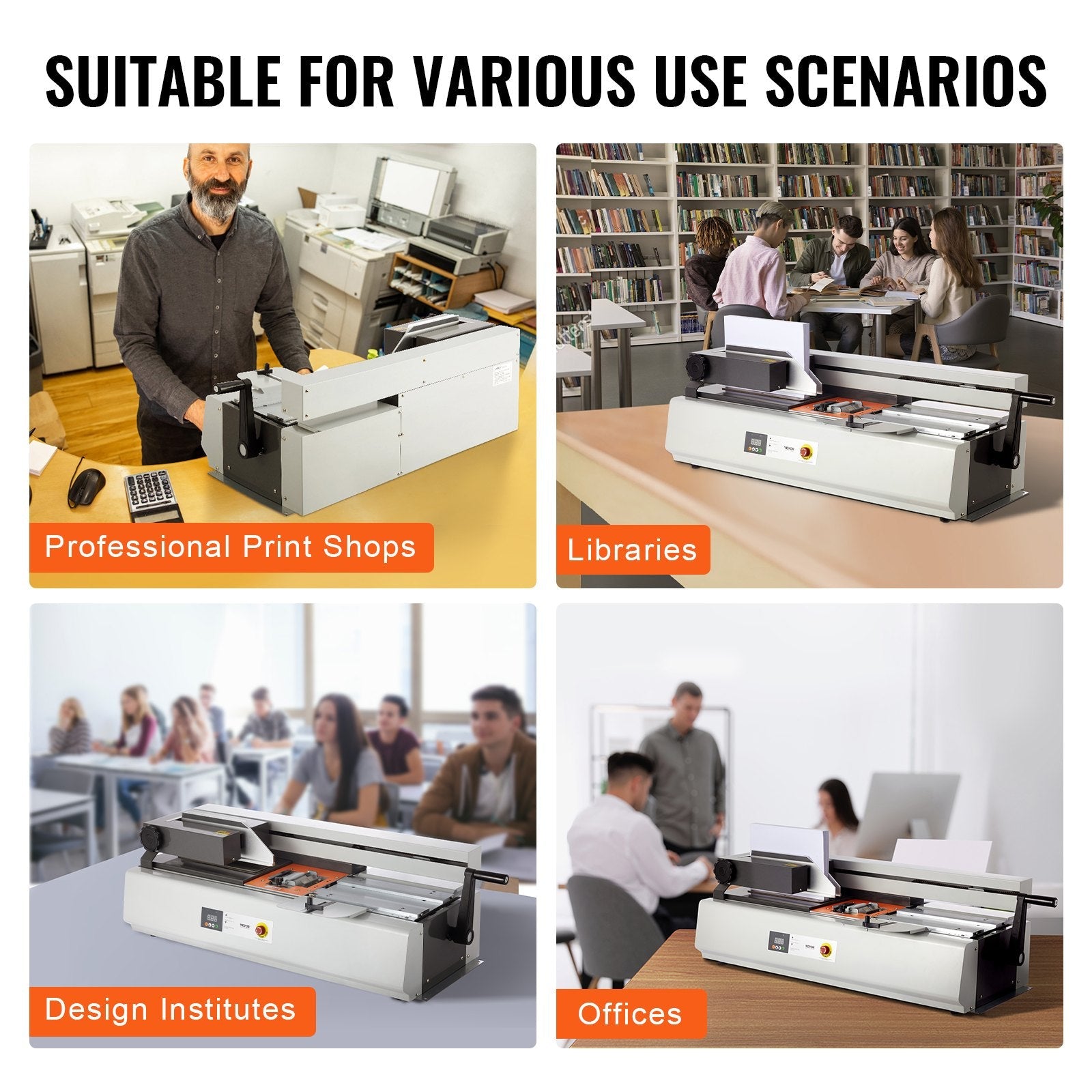 VEVOR Thermal Binding Machine Hot Glue Binder 400 Sheets A3 A4 A5 Documents 