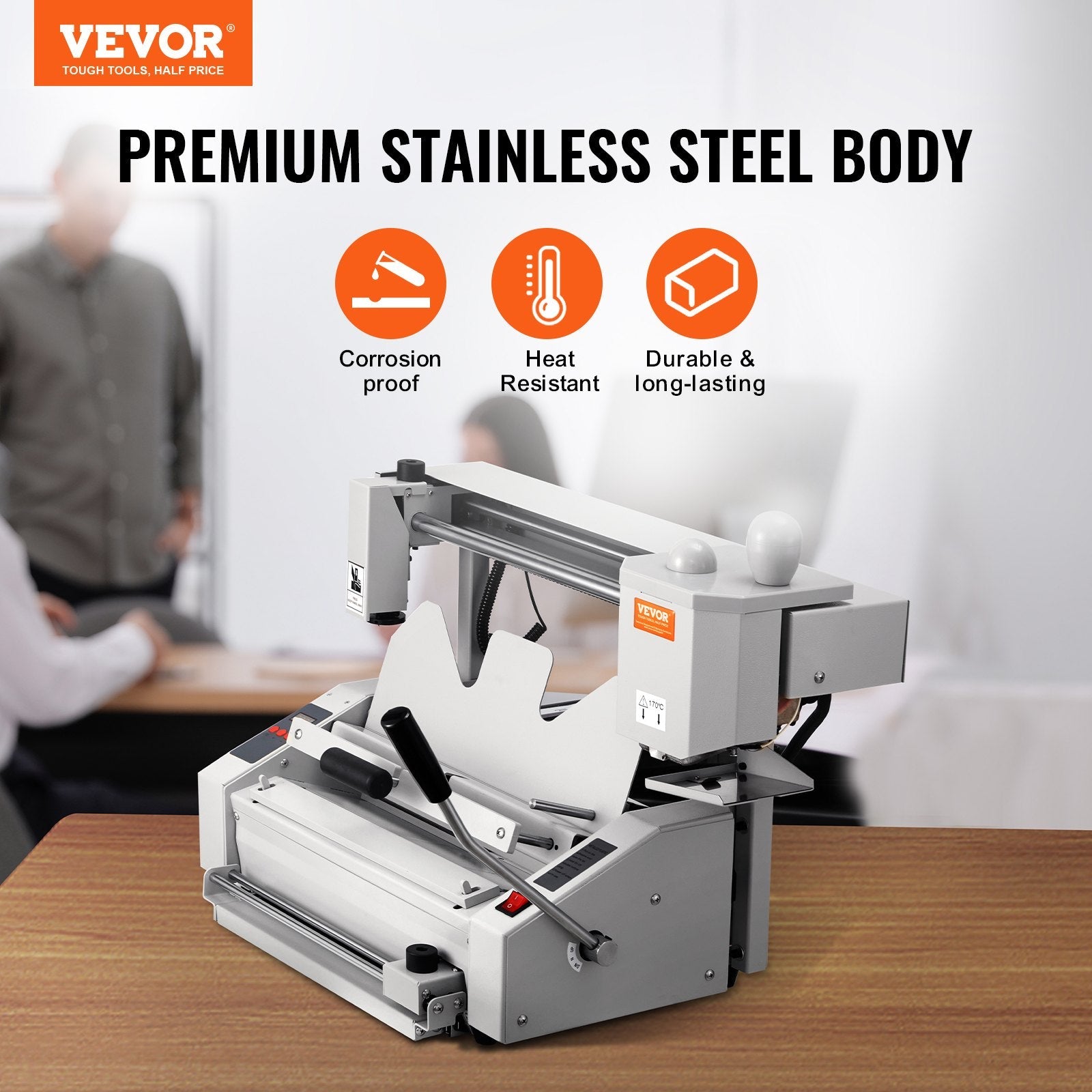 VEVOR Thermal Binding Machine Thermal Book Binder 400 Sheets A3 A4 A5 Documents 