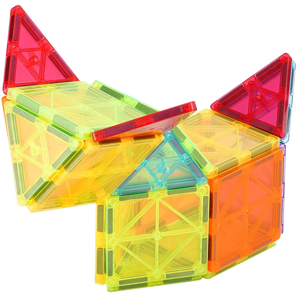 VEVOR Magnetic Tiles Magnetic Building Toy 55 PCS Magnet Blocks for Kids 3D Set 