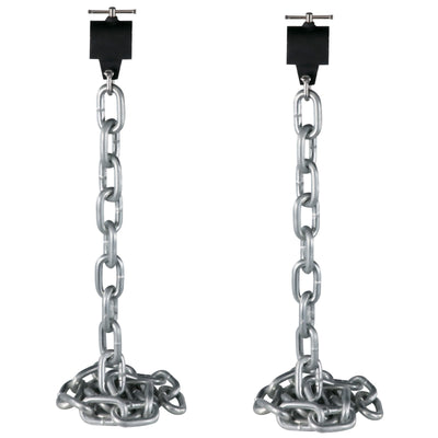 VEVOR Weight Lifting Chains, 1 Pair 26LBS/12KG Weight Lifting Chains,Bench Press Chains with Collars, 5.2FT Olympic Barbell Chains Weight Chains for Power Lifting, Silver 