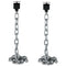 VEVOR Weight Lifting Chains, 1 Pair 44LBS/20kg Weight Lifting Chains,Bench Press Chains with Collars, 5.2ft Olympic Barbell Chains Weight Chains for Power Lifting, Silver