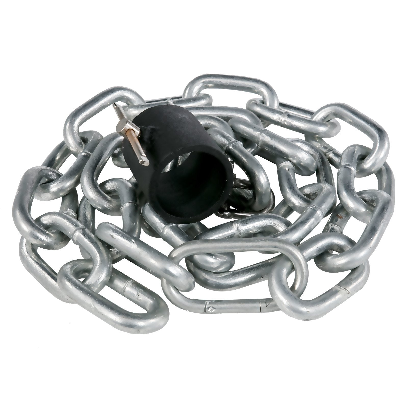 VEVOR Weight Lifting Chains, 1 Pair 44LBS/20kg Weight Lifting Chains,Bench Press Chains with Collars, 5.2ft Olympic Barbell Chains Weight Chains for Power Lifting, Silver 