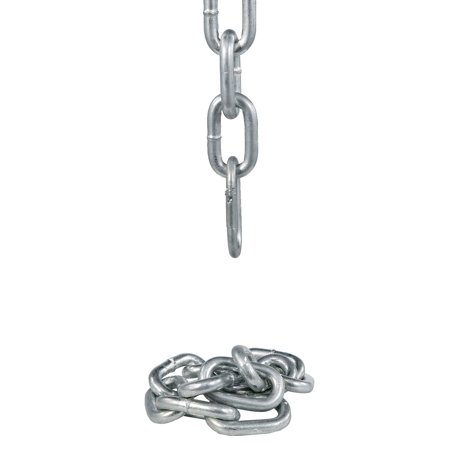 VEVOR Weight Lifting Chains, 1 Pair 44LBS/20kg Weight Lifting Chains,Bench Press Chains with Collars, 5.2ft Olympic Barbell Chains Weight Chains for Power Lifting, Silver 