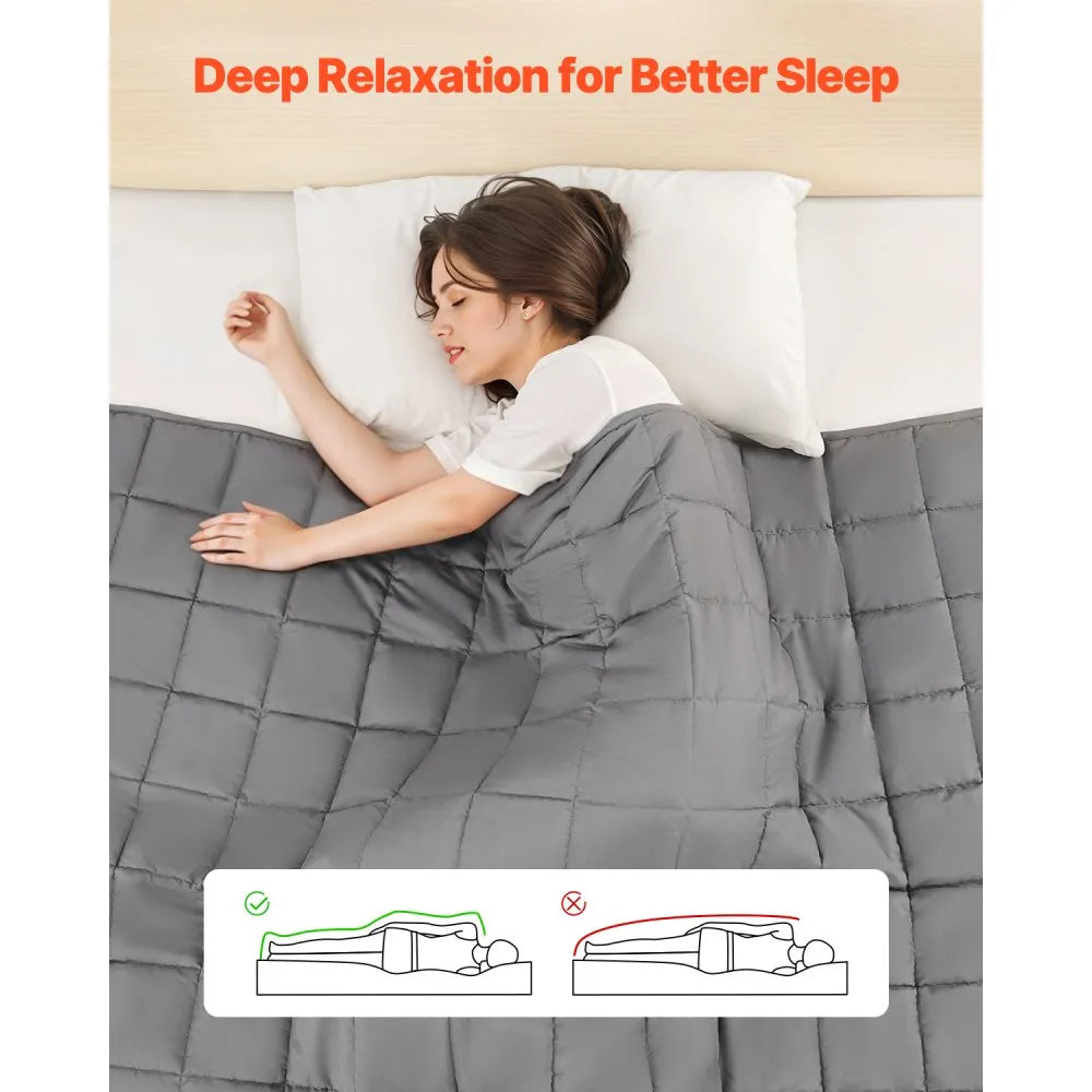 VEVOR Weighted Blanket 25lb 88 x 104" King Size Cooling Breathable Heavy Blanket