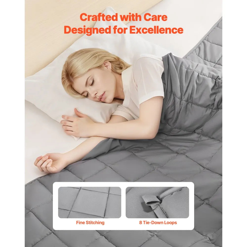 VEVOR Weighted Blanket 25lb 88 x 104" King Size Cooling Breathable Heavy Blanket