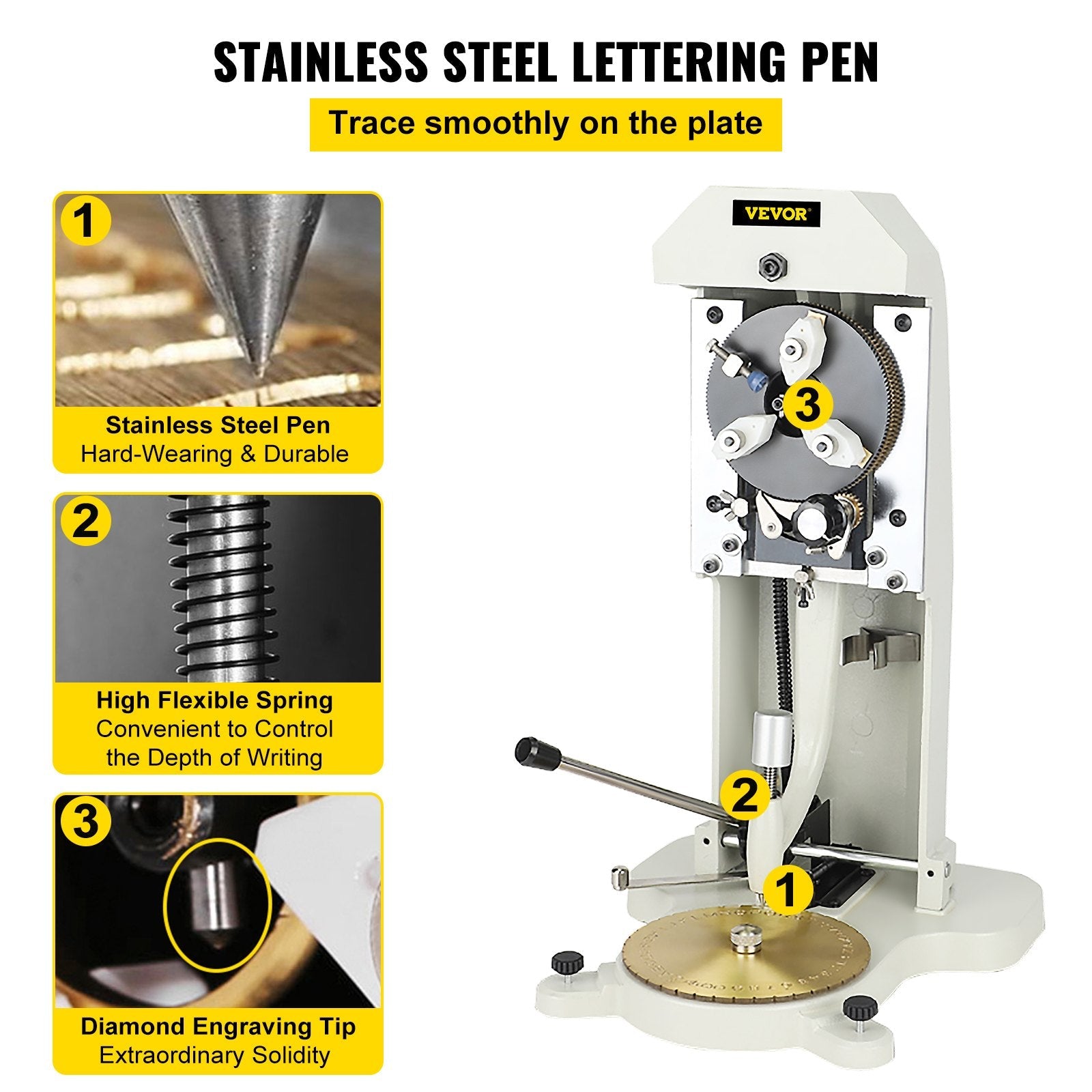 Inside Ring Engraver Standard Letter Block Dial Jewelry Making Engraving Machine 
