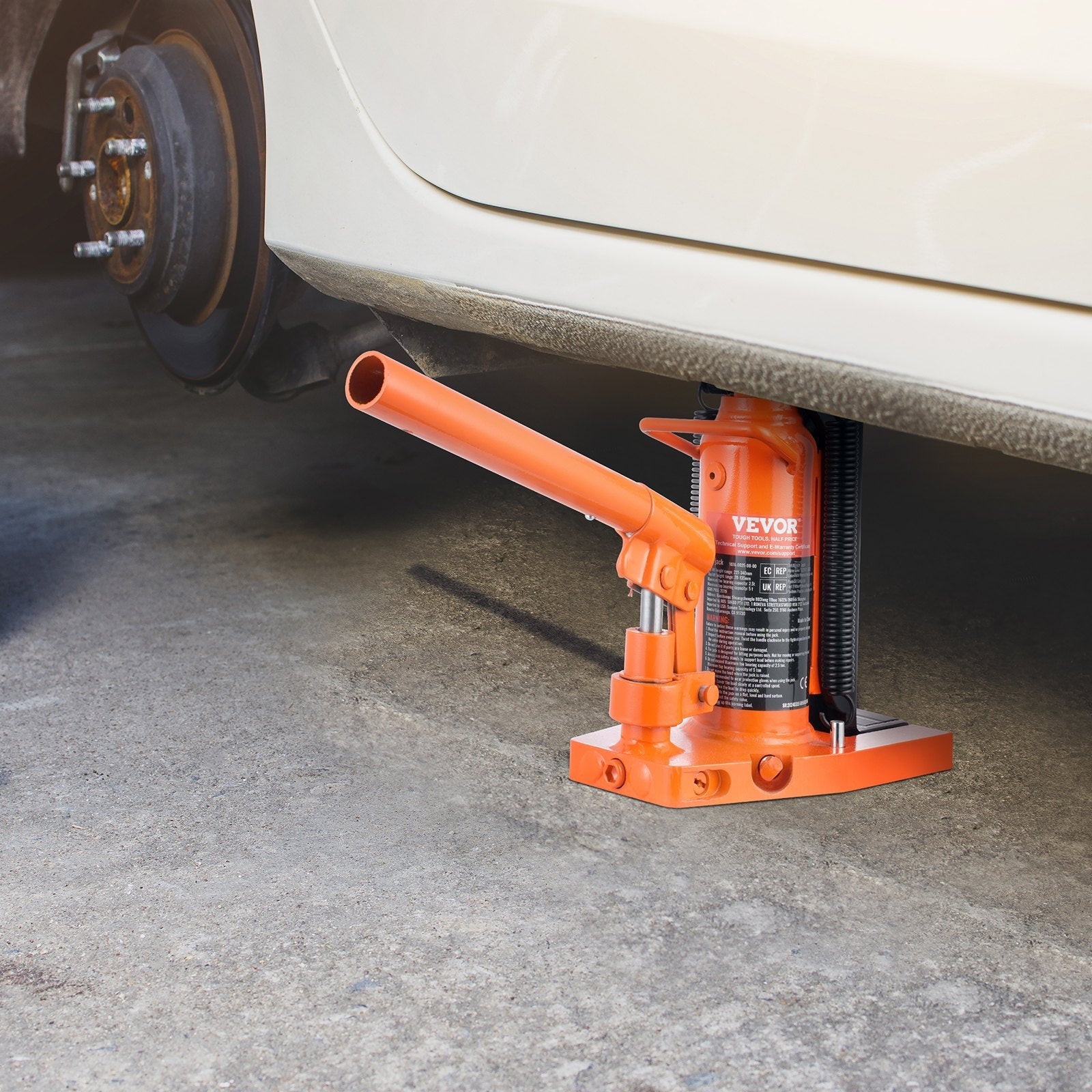 VEVOR Hydraulic Toe Jack, 2.5 Ton On Toe Toe Jack Lift, 5 Ton On Top Lift Capacity Machine Jack, 0.8-5.3 in Toe Height, 8.9-13.4 in Top Height, Air Hydraulic Claw Jack for Machinery, Industry 