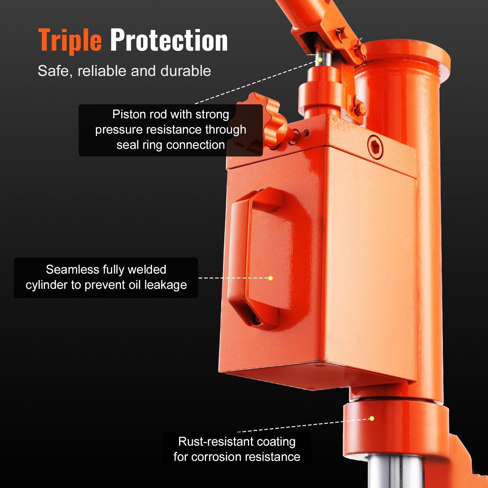 VEVOR Hydraulic Toe Jack, 5 Ton On Toe Toe Jack Lift, 10 Ton On Top Lift Capacity Machine Jack, 1.0-9.1 in Toe Height, 14.6-22.4 in Top Height, 360° Rotatable Claw Jack for Machinery, Industry 