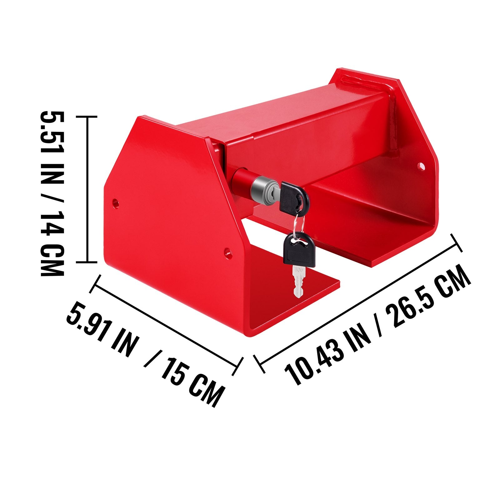 VEVOR Cargo Container Lock 9.84"-17.32" Locking Distance Semi Truck Door Locks with 2 Keys Shipping Container Accessories Red Powder-coated with Spring Lock for Fixed Container and Semi Trailer Box 