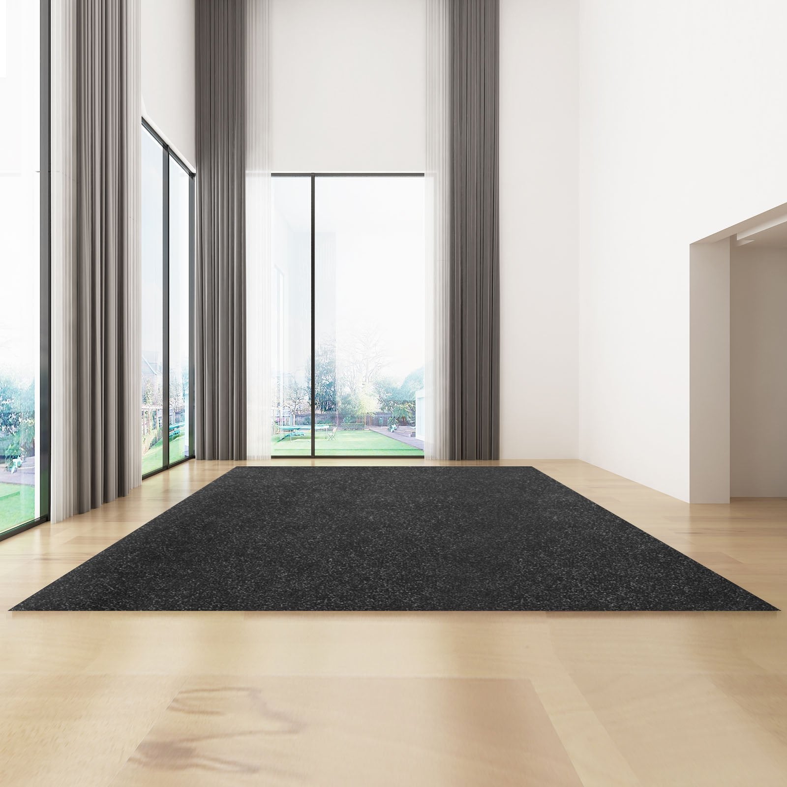 VEVOR Marine Carpet, 6 x 23 ft Charcoal Black Marine Grade Boat Carpet, Marine Carpeting with Soft Cut Pile and Water-Proof TPR Backing, Carpet Roll for Home, Patio, Porch, Deck 