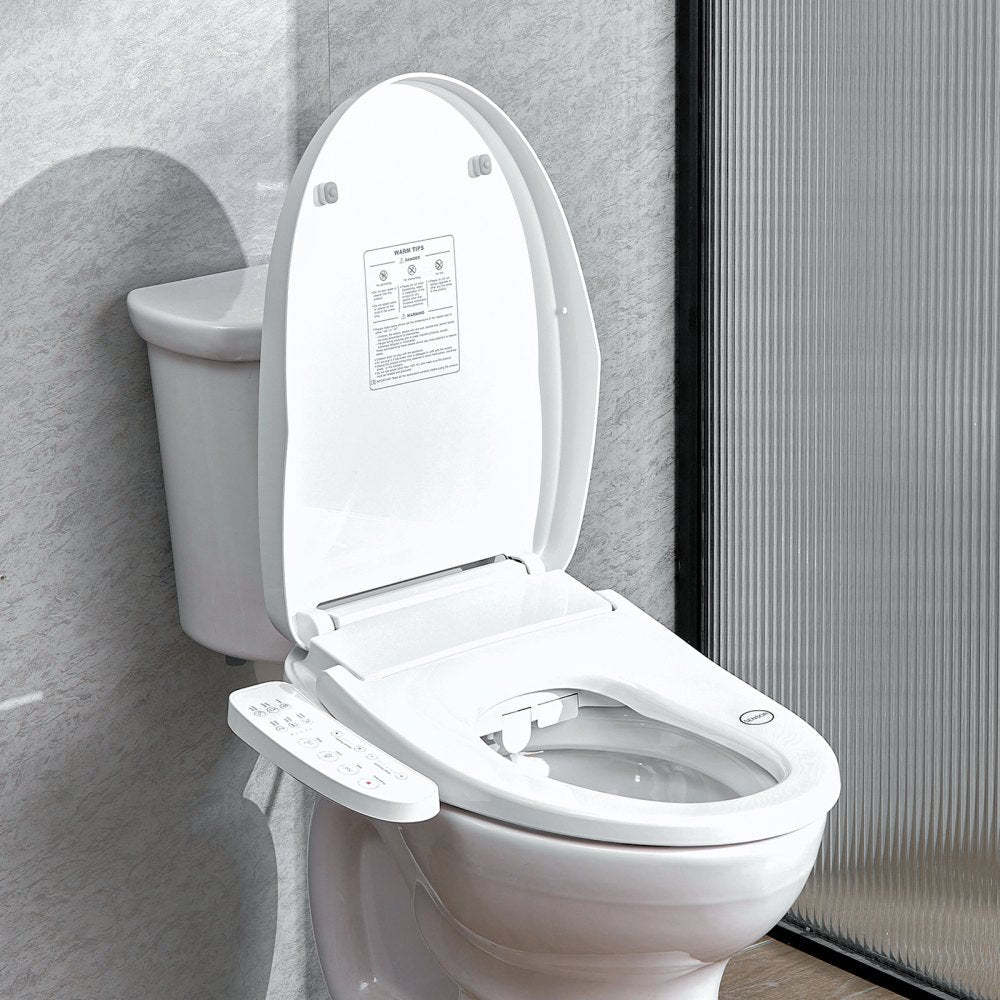 VEVOR Elongated Bidet Toilet Seat Electric Smart Heated Seat Side Arm Control 